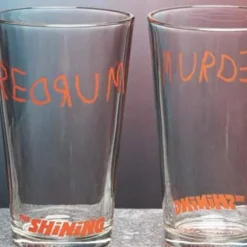 The Shinning - Redrum - Drinking Glass 7 The Shinning - Redrum - Drinking Glass -Mortem Horror Shop shinning red rum cup horrror movie