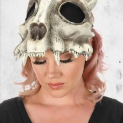 Cat Skull Mask -Mortem Horror Shop skull cat themed mask