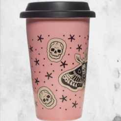 Death Moth Tumbler -Mortem Horror Shop skull punk tumbler