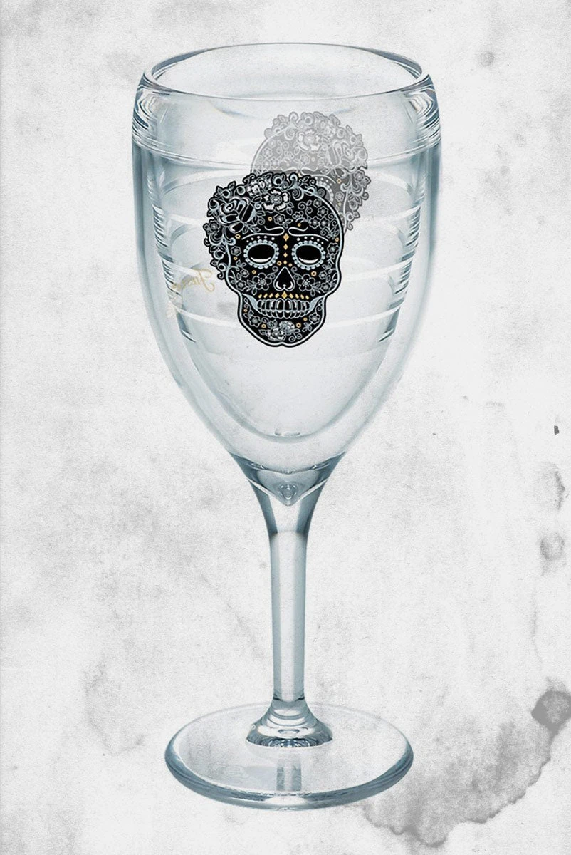 Fiesta - Skull And Vine - Wine Glass 3 Fiesta - Skull And Vine - Wine Glass