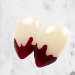 Small Blood Tipped Deluxe Fangs -Mortem Horror Shop small tipped blood vampire fangs cosplay