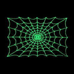 Spiderweb (Glow In The Dark) Throw Fleece Blanket -Mortem Horror Shop spider web glowing blanket