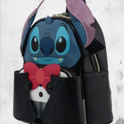 LOUNGEFLY Disney - Stitch Vampire Bowtie Mini-Backpack -Mortem Horror Shop stitch bowtie mini backpack