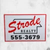TRICK OR TREAT STUDIOS Halloween - Strode Realty (Aluminum Sign) 2 TRICK OR TREAT STUDIOS Halloween - Strode Realty (Aluminum Sign) -Mortem Horror Shop strode realilty sign metal halloween