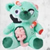 Undead Teddy - Zombieal Plush Kreepture -Mortem Horror Shop teal zombie teddy bear plush