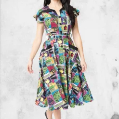 Universal Monsters - Monsterror Print Swing Dress