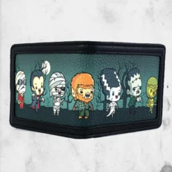 LOUNGEFLY Universal Monsters - Chibi Group Bi-Fold Wallet