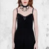 Moonstruck Velvet Skater Dress 2 Moonstruck Velvet Skater Dress -Mortem Horror Shop velvet black dress