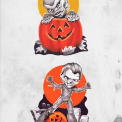 TRICK OR TREAT STUDIOS Universal Monsters Paper Decor (Series 2) -Mortem Horror Shop vintage paper monsters halloween decor