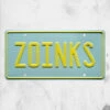 Scooby Doo - Zoinks! (Teal) Plate -Mortem Horror Shop zoinks scooby doo license plate