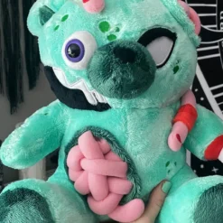 Undead Teddy - Zombieal Plush Kreepture -Mortem Horror Shop zombie themed bear killstar kreepture